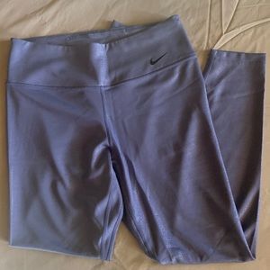 NIKE Dri-Fit Women’s Buttery Soft leggings with silver shimmer